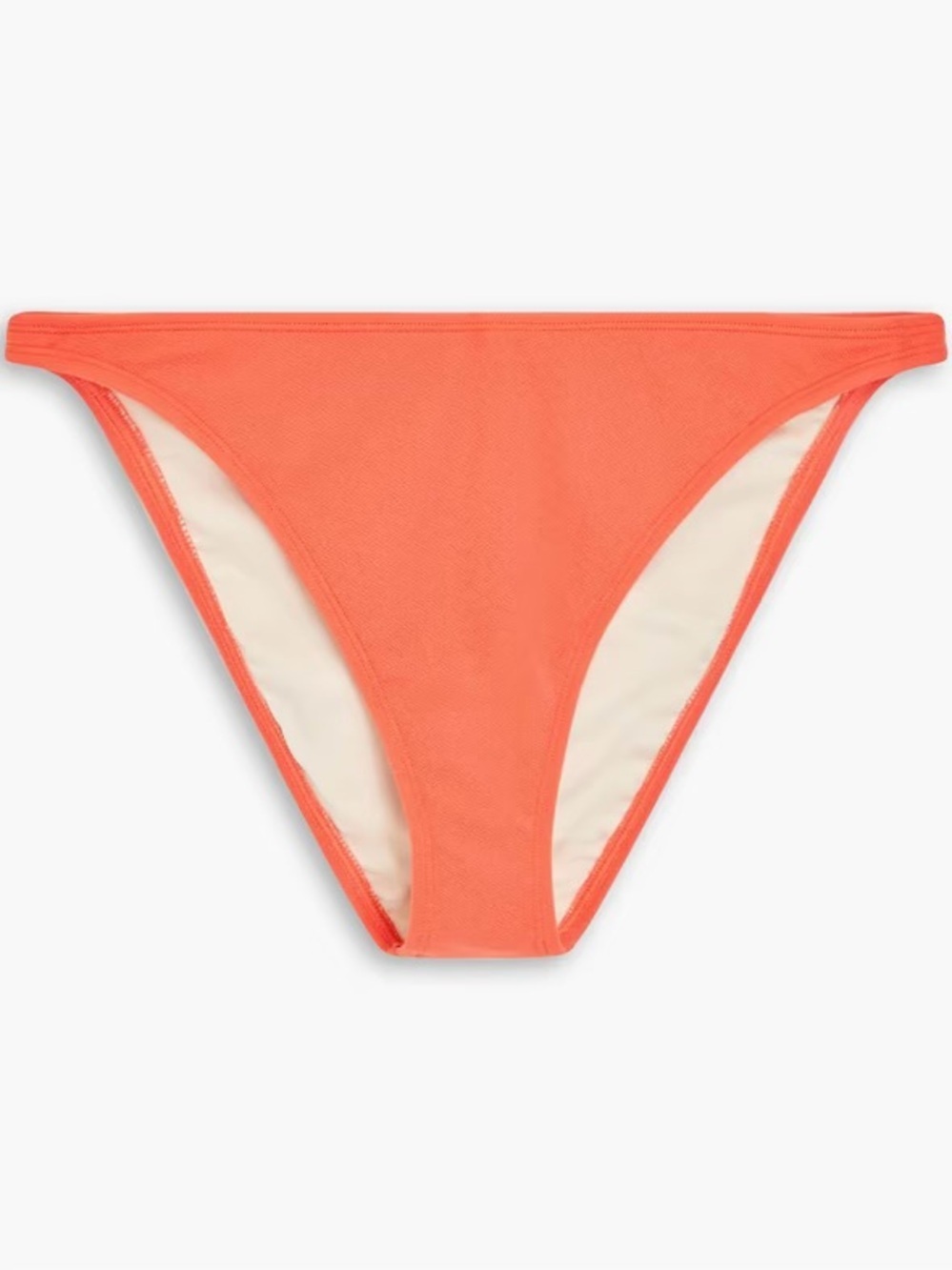 NWT Peony Swimwear ‘Fine Hi Line Stretch-Crepe Bikini Briefs’ in “Papaya” Orange